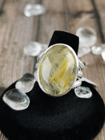 Chunky Rutilated Quartz Ring, Size 8