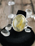Chunky Rutilated Quartz Ring, Size 8