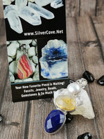 Pearl, Citrine, and Lapis Pendant