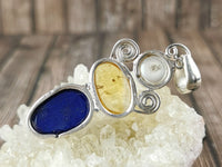 Pearl, Citrine, and Lapis Pendant