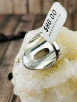Rutilated Quartz Ring, Size 9