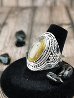 Rutilated Quartz Ring, Size 9