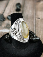 Rutilated Quartz Ring, Size 9