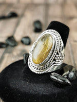 Rutilated Quartz Ring, Size 9