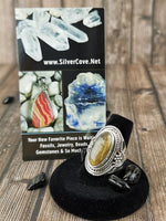 Rutilated Quartz Ring, Size 9