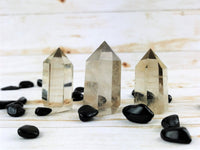 Clear Smokey Quartz Towers