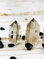 Clear Smokey Quartz Towers