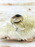 Citrine Ring, Circle Faceted Size 7