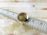 Citrine Ring, Circle Faceted Size 7