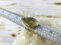 Teardrop Rutilated Quartz Ring Size 7.5