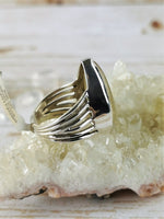 Teardrop Rutilated Quartz Ring Size 7.5
