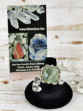 Chunky Prehnite Ring Size 8