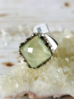 Chunky Prehnite Ring Size 8