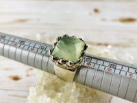 Chunky Prehnite Ring Size 8