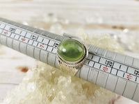 Prehnite Ring, Medium Oval Size 8.5
