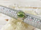 Prehnite Ring, Medium Oval Size 8.5