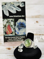 Prehnite Ring, Medium Oval Size 8.5