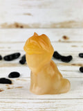USSR 1960's Selenite Carving: Cat <3