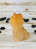 USSR 1960's Selenite Carving: Cat <3