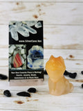 USSR 1960's Selenite Carving: Cat <3