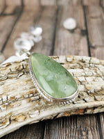 Large Teardrop Prehnite Pendant