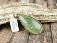 Large Teardrop Prehnite Pendant