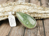 Large Teardrop Prehnite Pendant