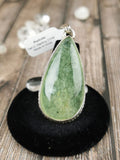 Large Teardrop Prehnite Pendant