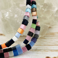 Square Dalestone Beads, 6mm