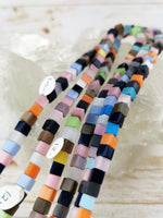 Square Dalestone Beads, 6mm