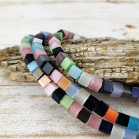 Square Dalestone Beads, 6mm