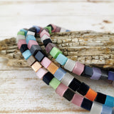 Square Dalestone Beads, 6mm