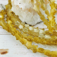 Yellow Star Dalestone Beads, 10mm