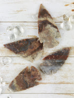 Carved Jasper Arrowheads, Purple