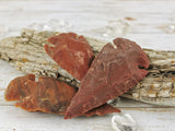 Carved Jasper Arrowheads, Red