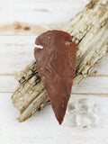 Carved Jasper Arrowheads, Red