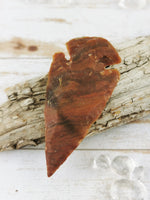 Carved Jasper Arrowheads, Red