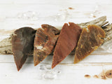 Carved Jasper Arrowheads, Red