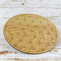 Flower of Life Crystal Grid Plate, Multiple Sizes
