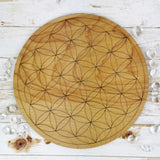 Flower of Life Crystal Grid Plate, Multiple Sizes