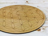 Flower of Life Crystal Grid Plate, Multiple Sizes