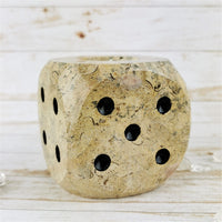 Fossil Shells & Coral Dice Candle Holder