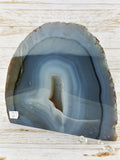 Freestanding Natural Blue Agate Druzy