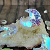 Aura Opalite Crescent Moons