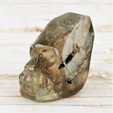 Tourmalated Smoky Quartz Crystal Skull