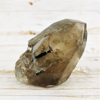 Tourmalated Smoky Quartz Crystal Skull