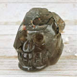 Tourmalated Natural Citrine Crystal Skull