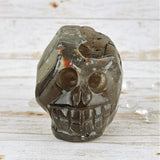 Tourmalated Natural Citrine Crystal Skull