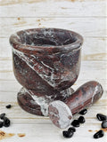 Large Mortar and Pestle, Red Zebra Jasper