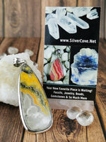 Long Teardrop Bumble Bee Jasper Pendant